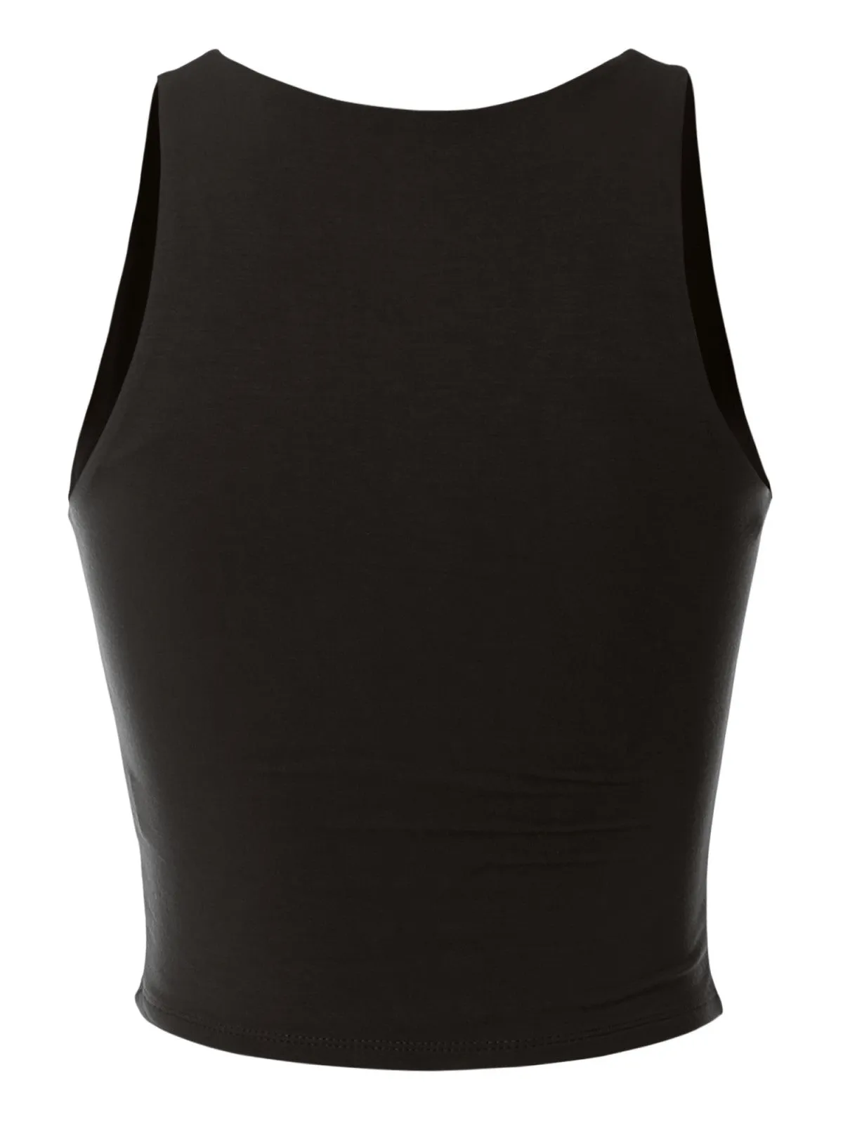 Deep V Neck Surplice Wrap Sleeveless Compression Double Layered Rayon Jersey Slim Crop Tank Top