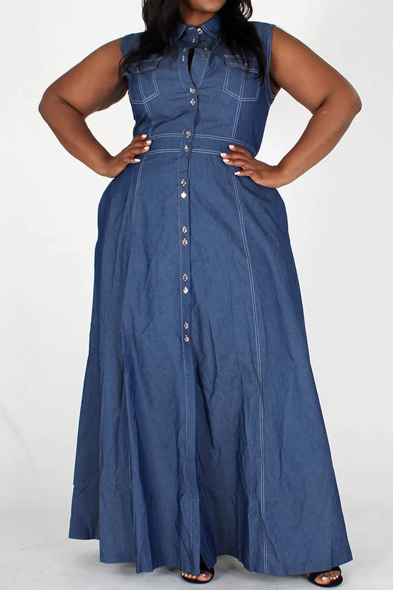Denim Me Maxi Dress