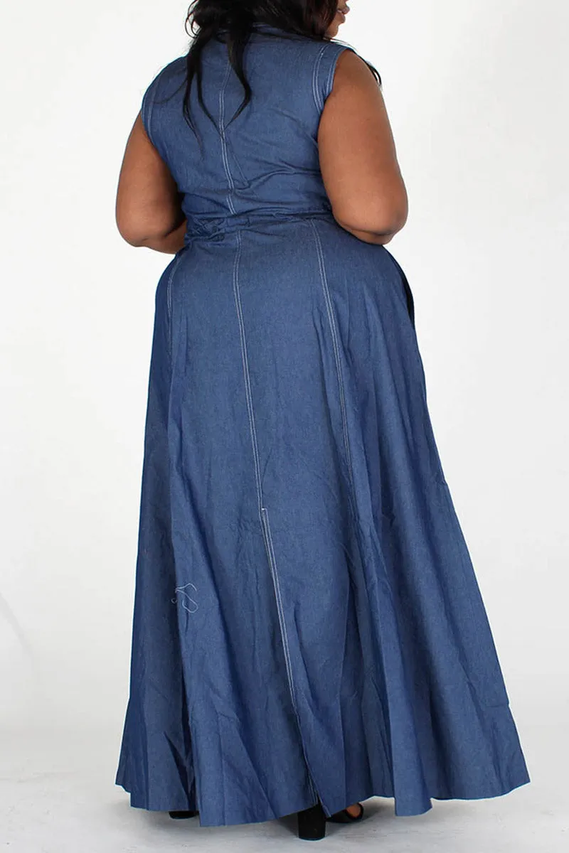 Denim Me Maxi Dress