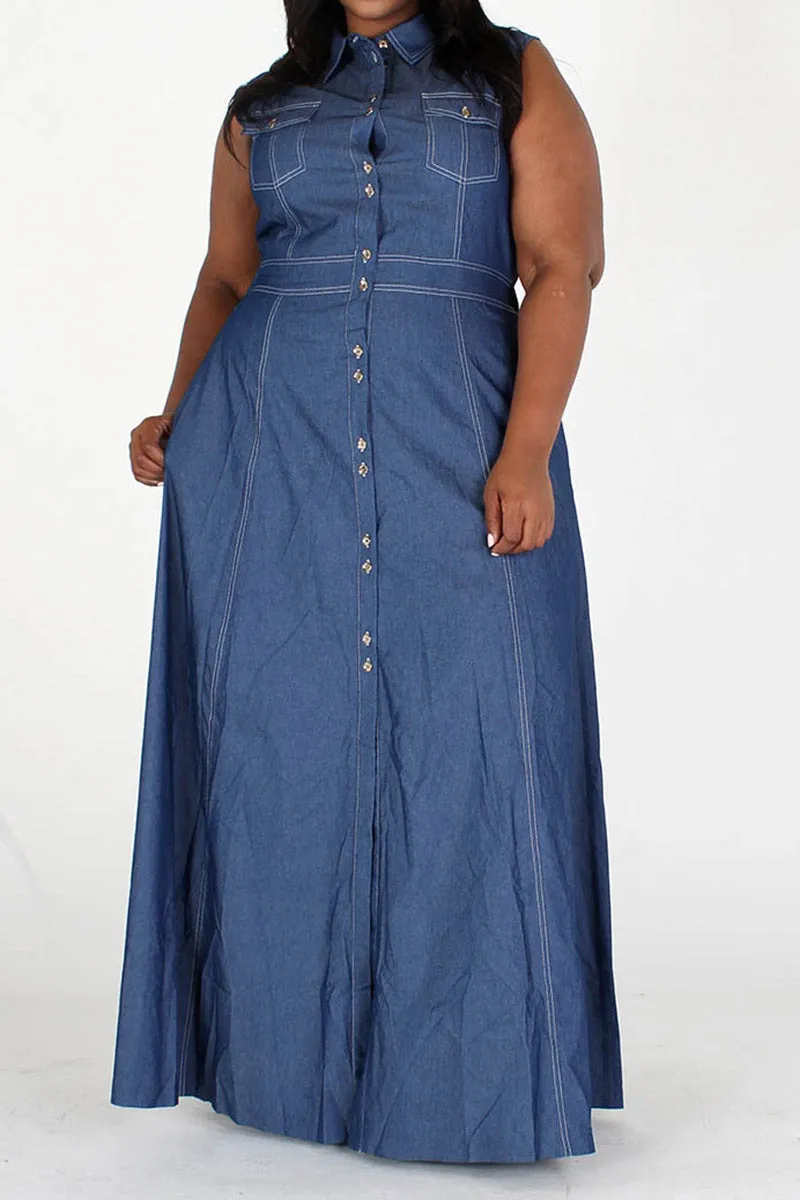 Denim Me Maxi Dress