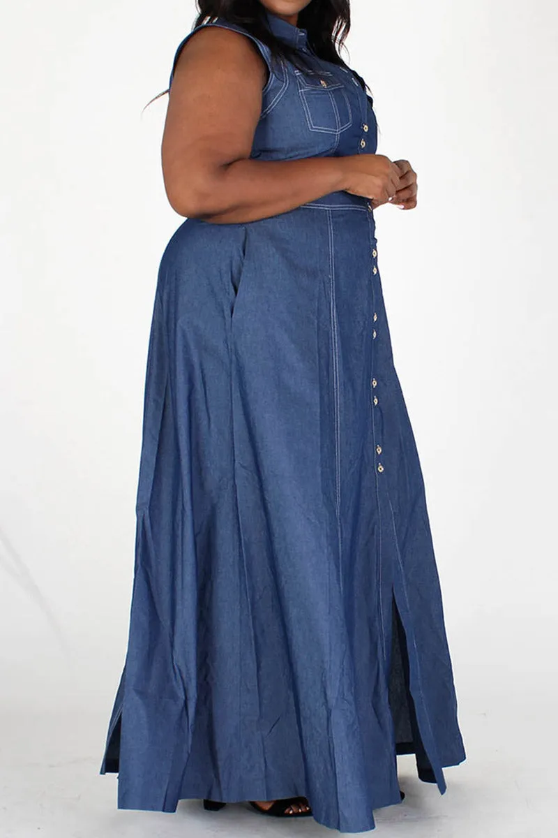 Denim Me Maxi Dress