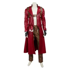 Devil May Cry 3 Dante Game Red Trench Coat Cosplay Costume Outfits