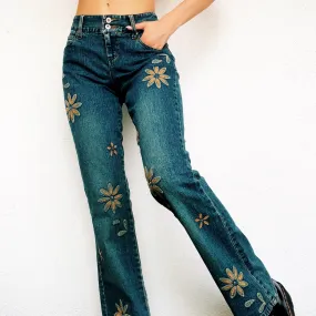 Early 2000s Flower Power Jeans