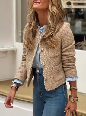 Elegant Tweed Cropped Jacket
