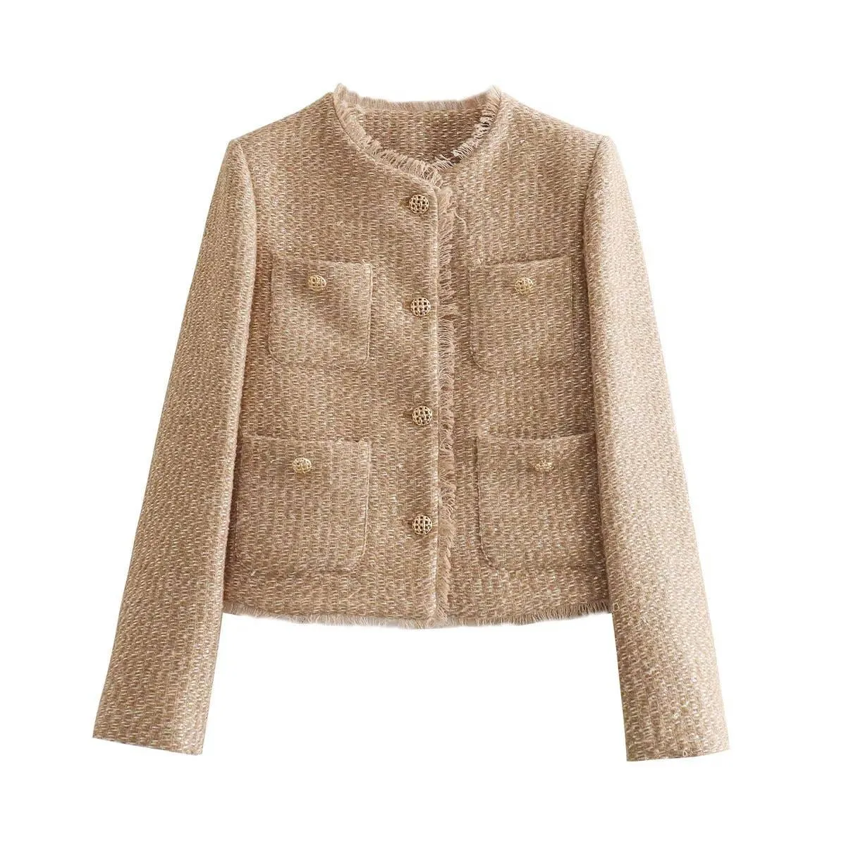 Elegant Tweed Cropped Jacket