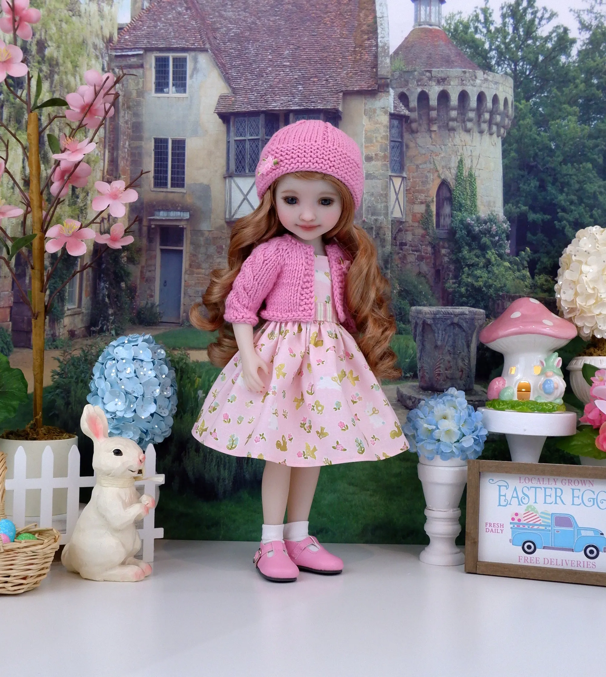 Enchanted Easter - dress and sweater with shoes for Ruby Red Fashion Friends doll