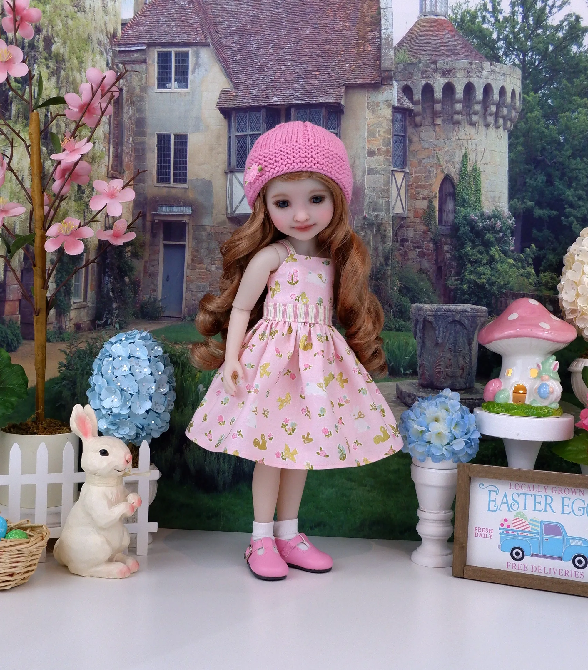 Enchanted Easter - dress and sweater with shoes for Ruby Red Fashion Friends doll