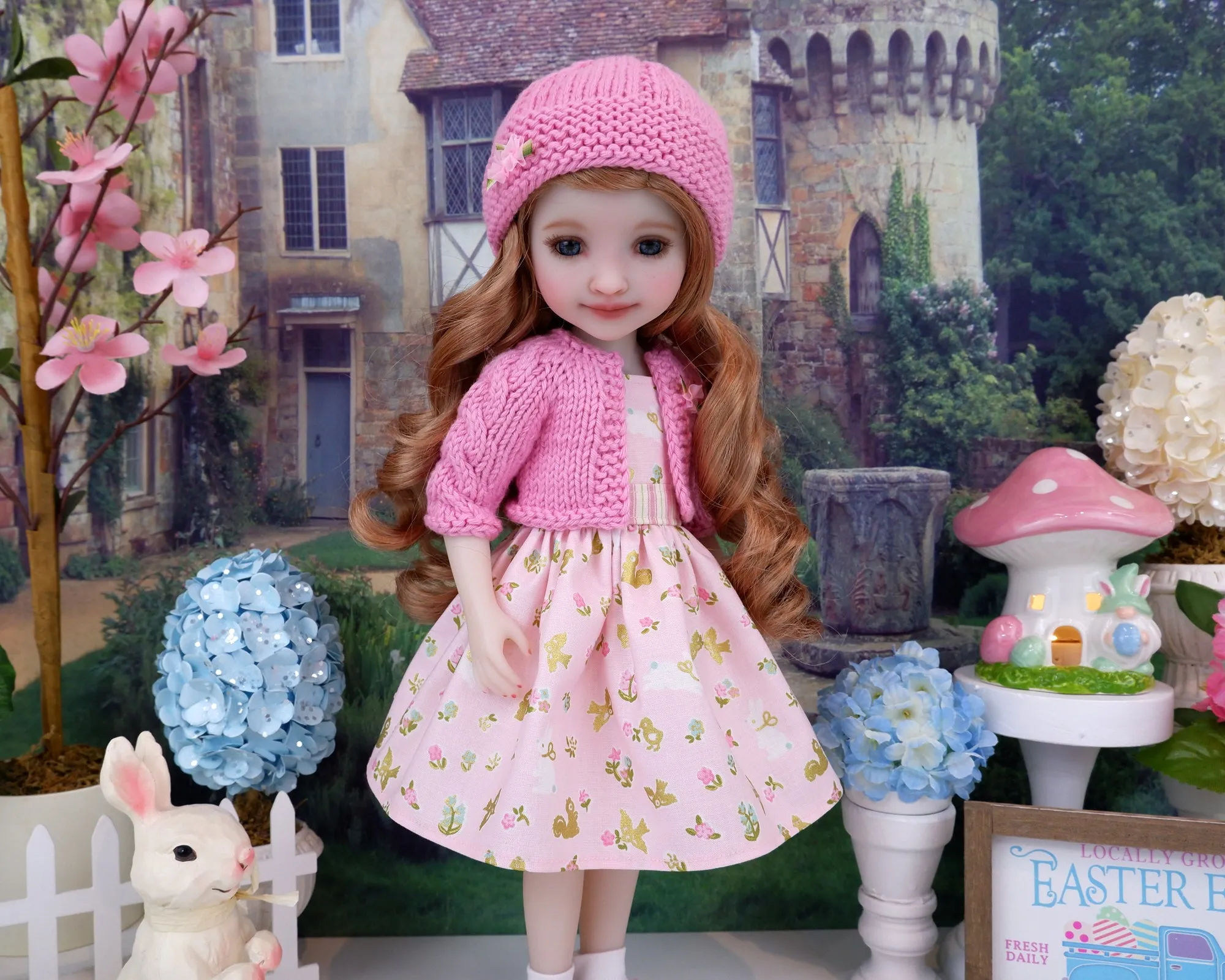 Enchanted Easter - dress and sweater with shoes for Ruby Red Fashion Friends doll