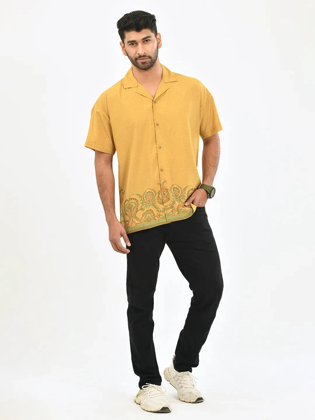 Fiesta Mustard Printed Shirt