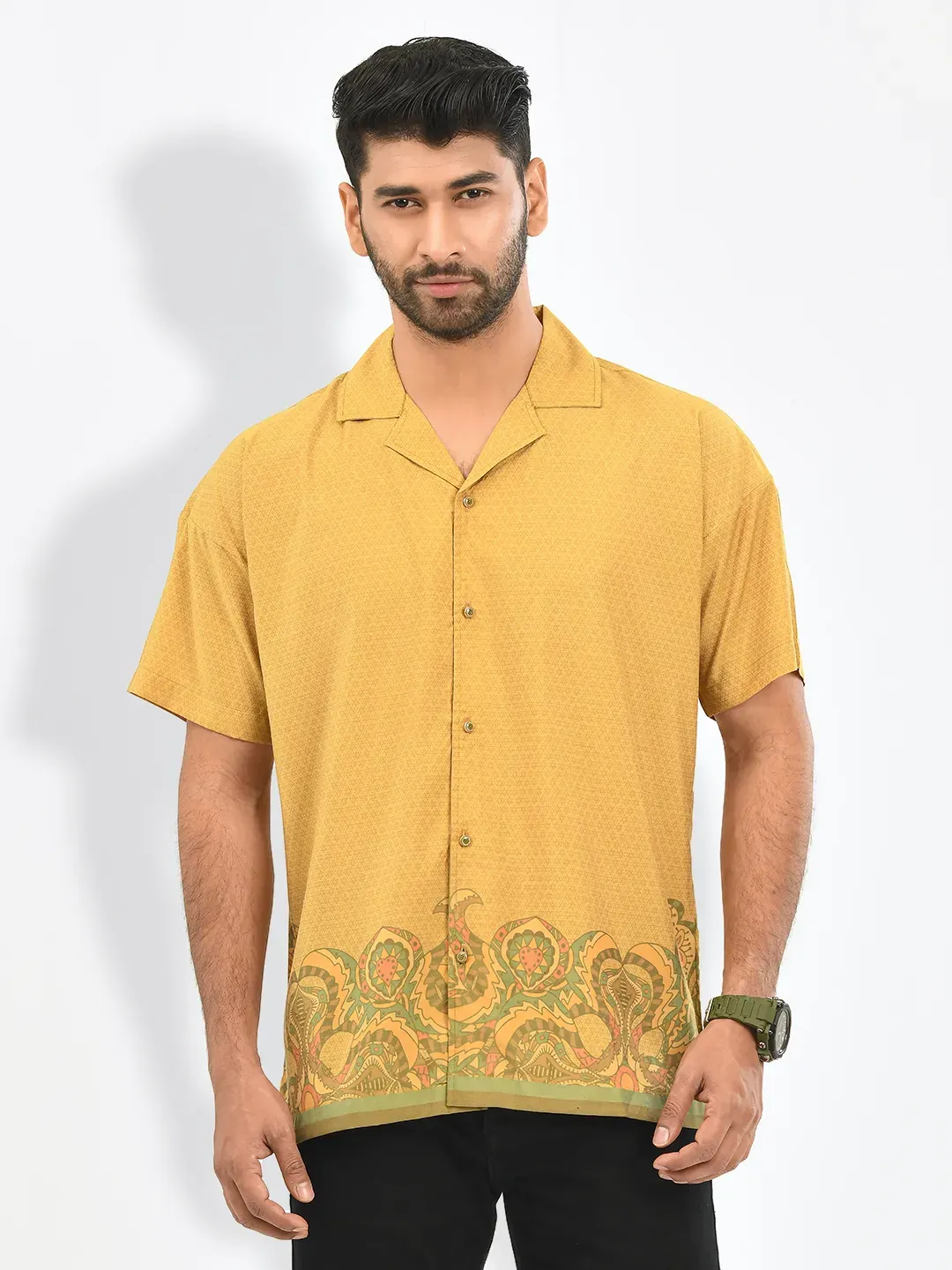Fiesta Mustard Printed Shirt