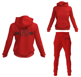 Four Kings Women's V1 Pullover Sweatsuit (Red)