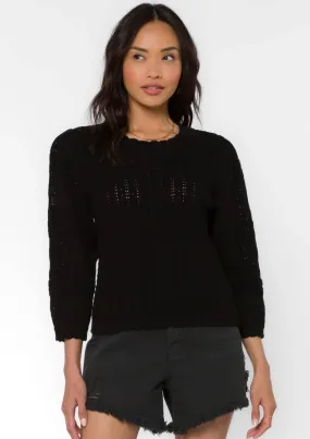 Gazelle Puff Sleeve Sweater - Black