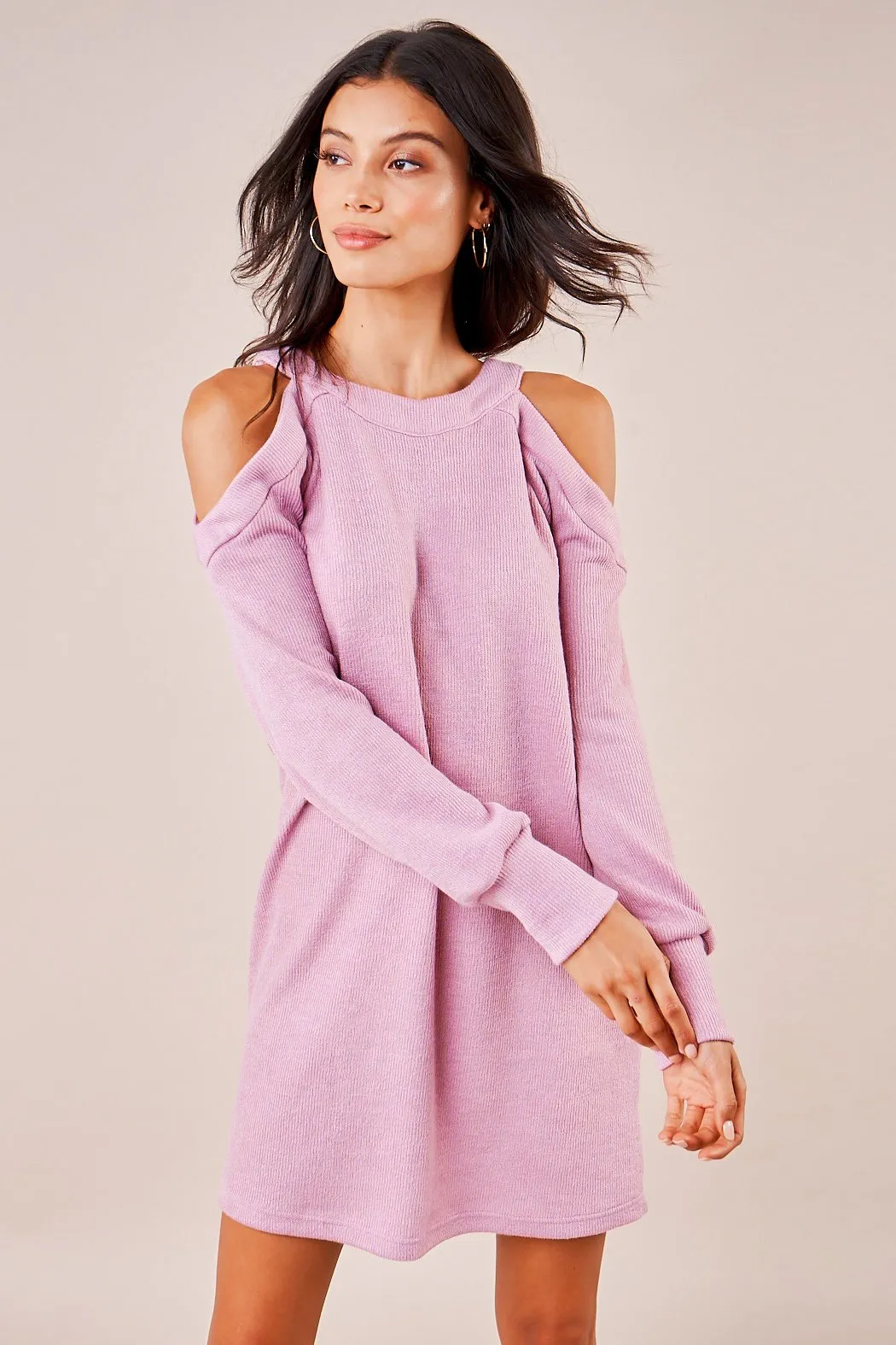 Glory Gal Cold Shoulder Sweater Dress