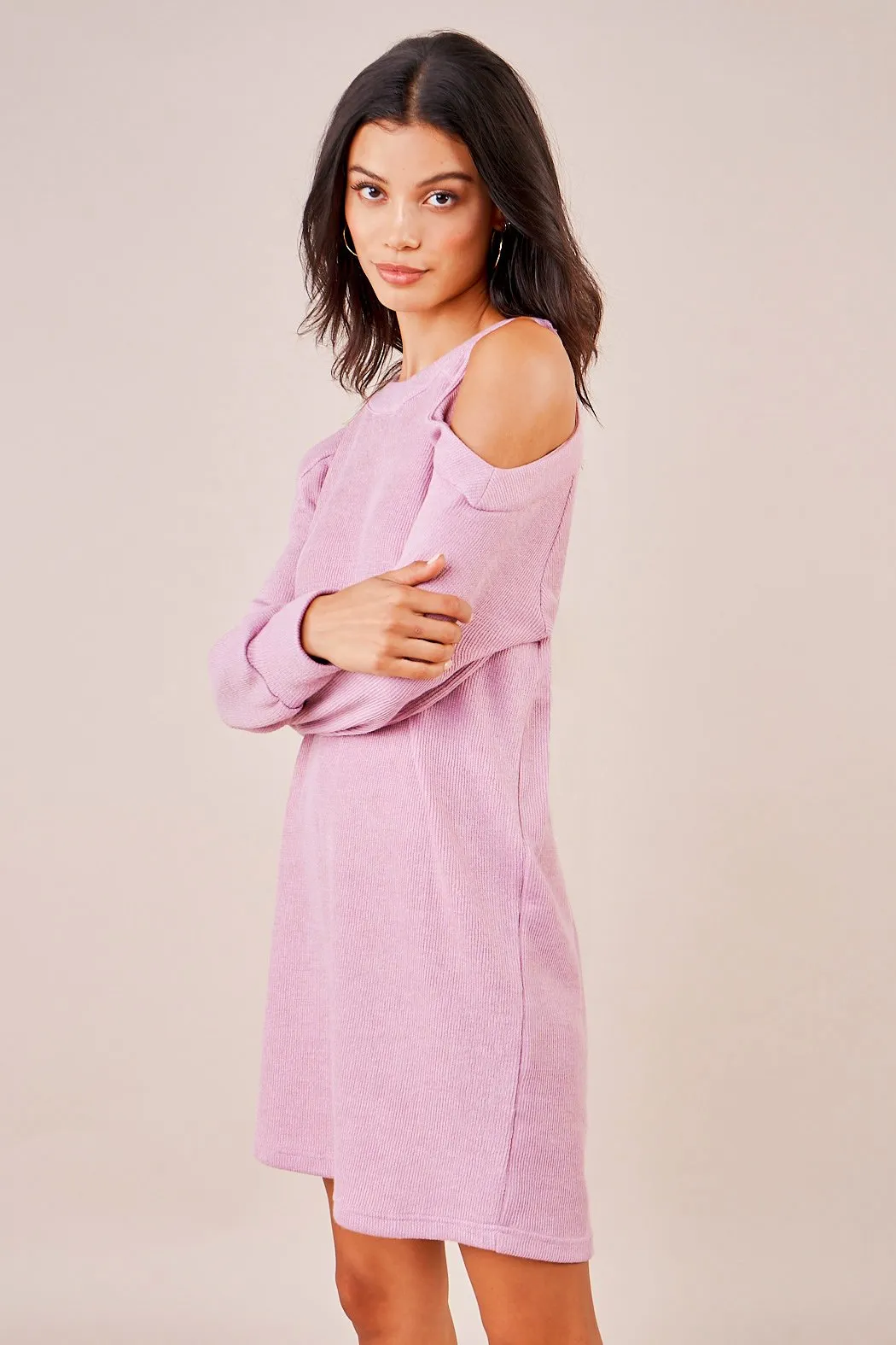 Glory Gal Cold Shoulder Sweater Dress