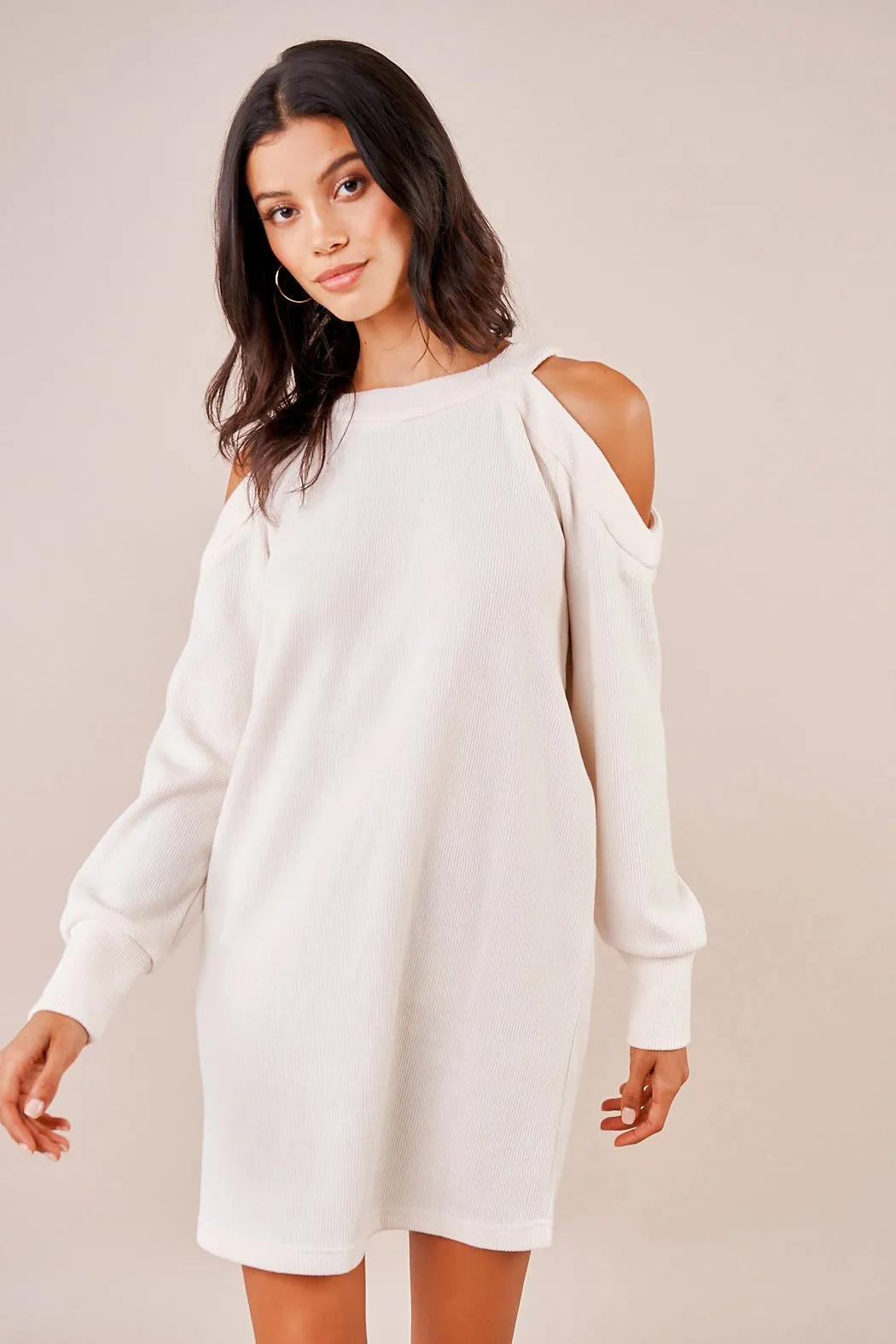 Glory Gal Cold Shoulder Sweater Dress