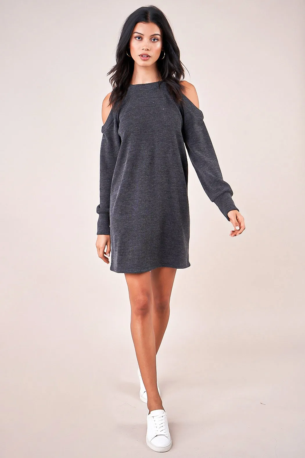 Glory Gal Cold Shoulder Sweater Dress