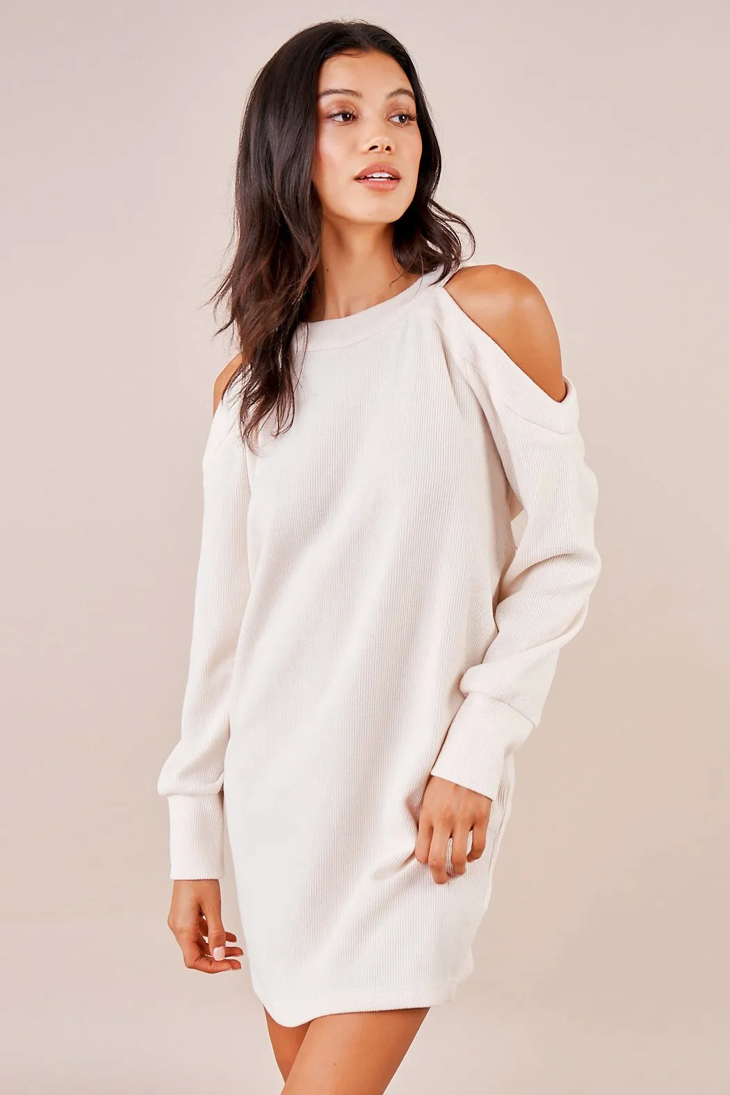 Glory Gal Cold Shoulder Sweater Dress