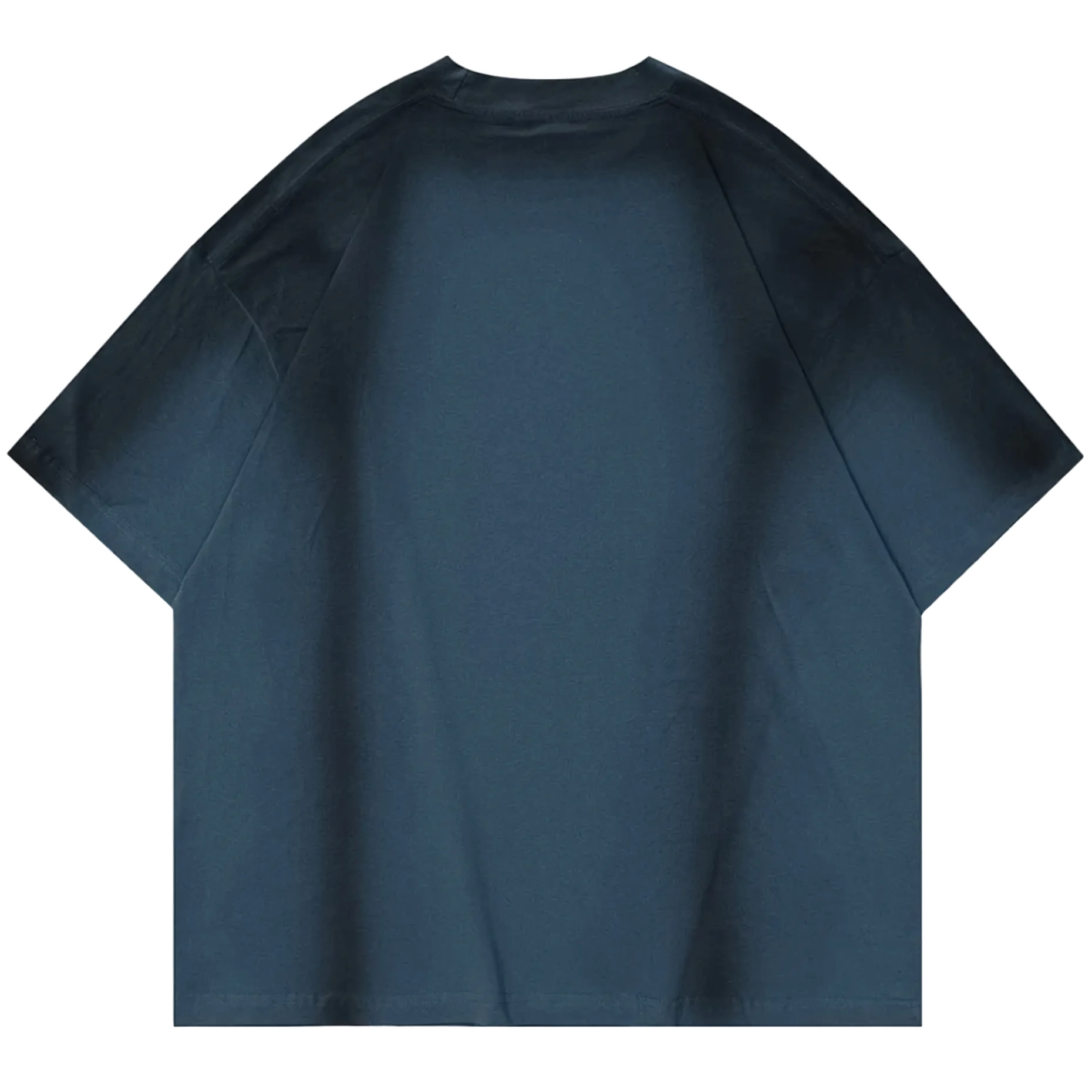 Gradient Wash Oversized Cotton T-Shirt with Letter Print