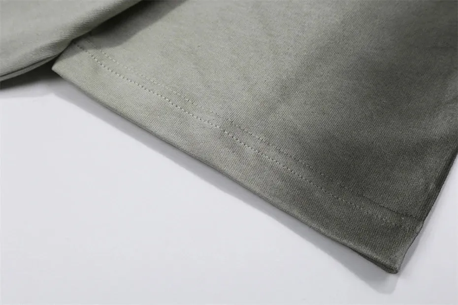 Gradient Wash Oversized Cotton T-Shirt with Letter Print