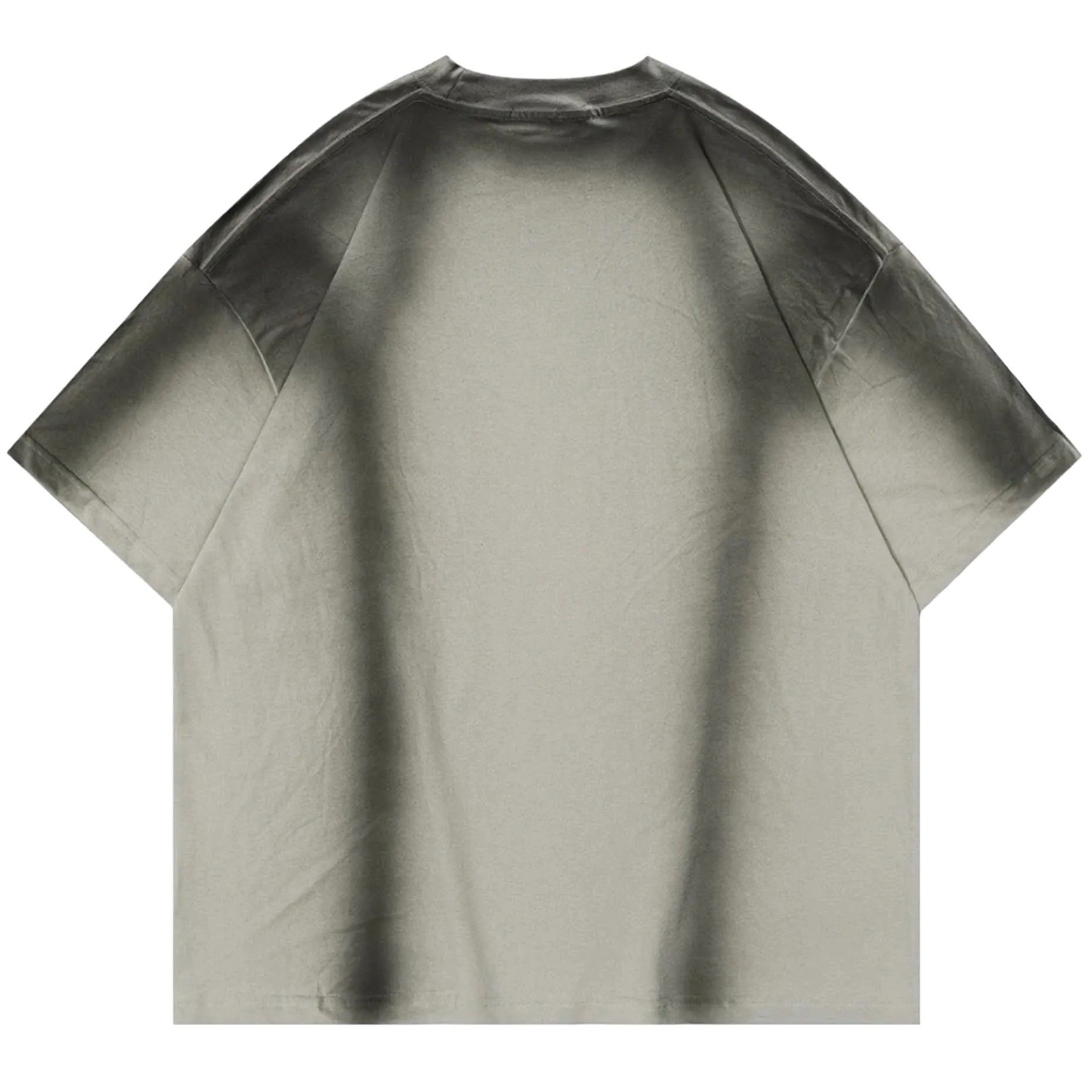 Gradient Wash Oversized Cotton T-Shirt with Letter Print