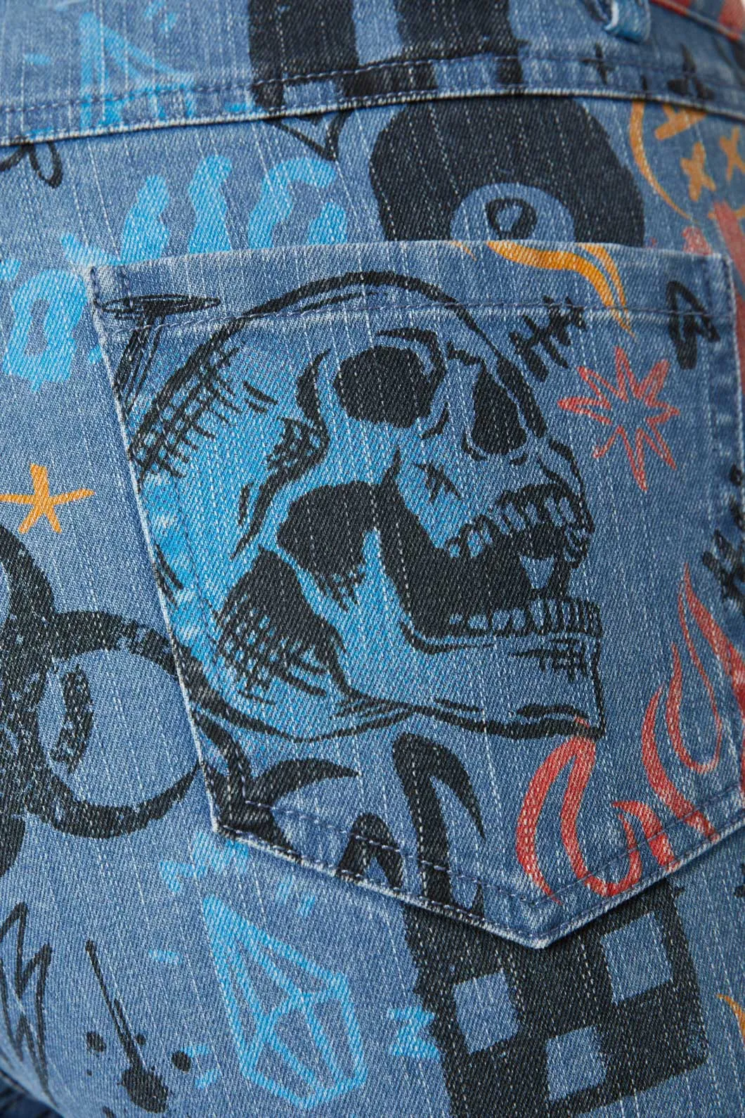 Graffiti Denim Slim Jean