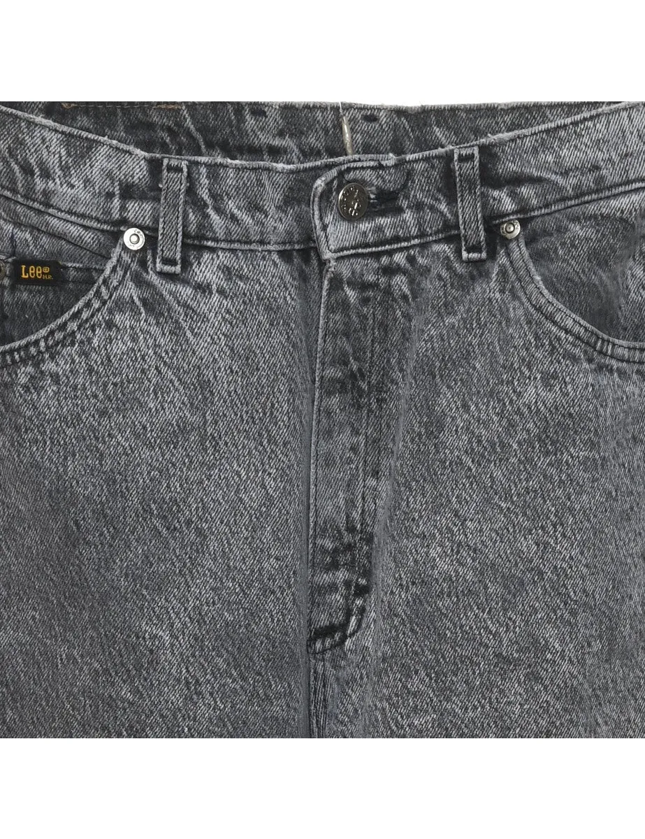 Grey Tapered Distressed Lee Jeans - W26 L30