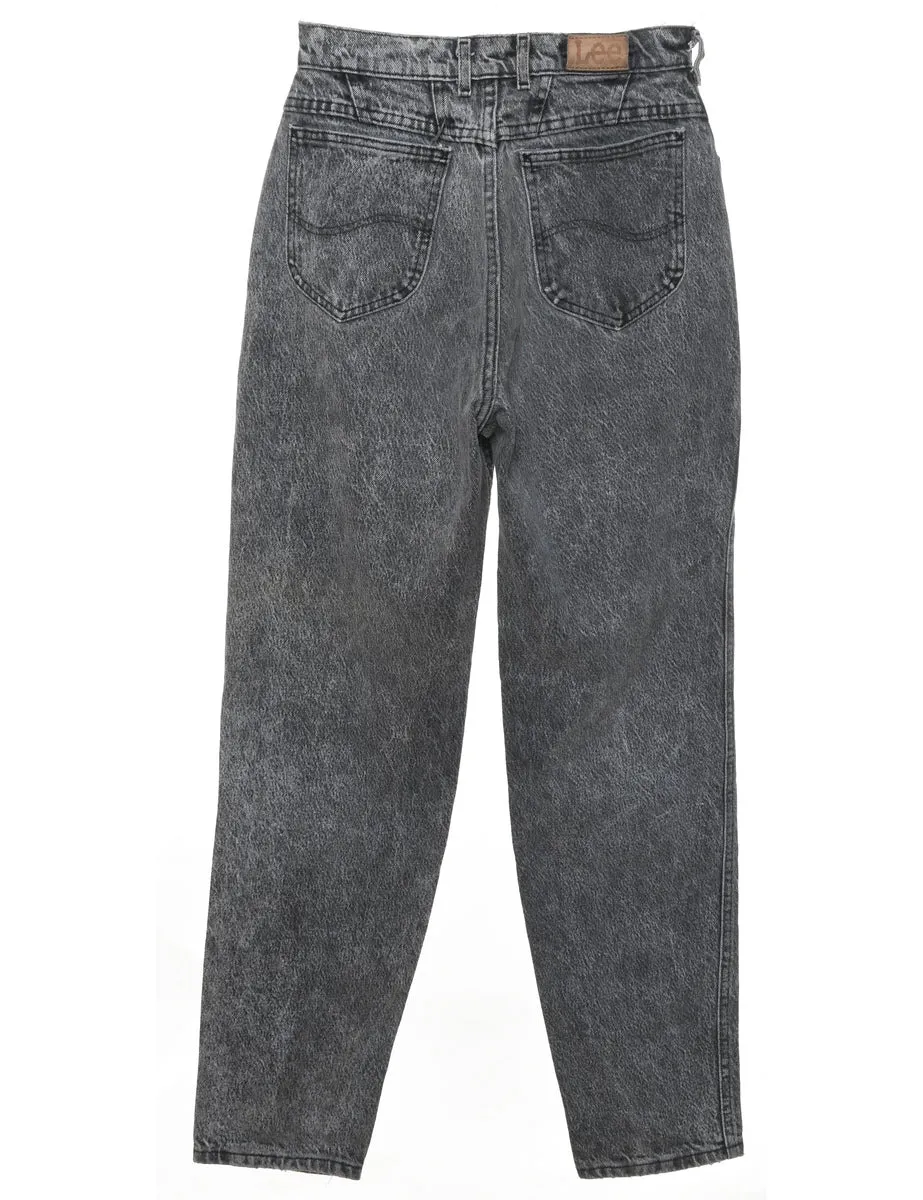 Grey Tapered Distressed Lee Jeans - W26 L30