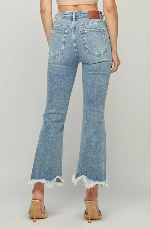 Happi High Waist Super Fray Crop Flare