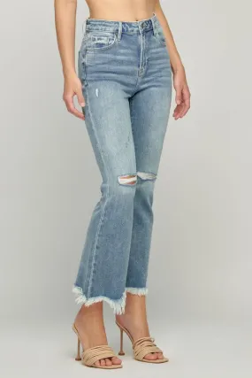 Happi High Waist Super Fray Crop Flare