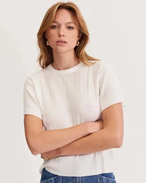 Idol Fine Knit Tee - White