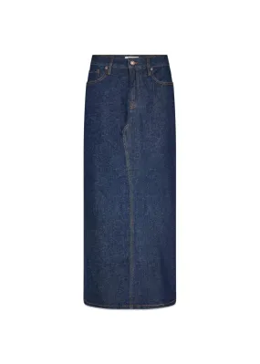 IVY-Zoe Maxi Skirt Wash Dark Daytona - Denim Blue