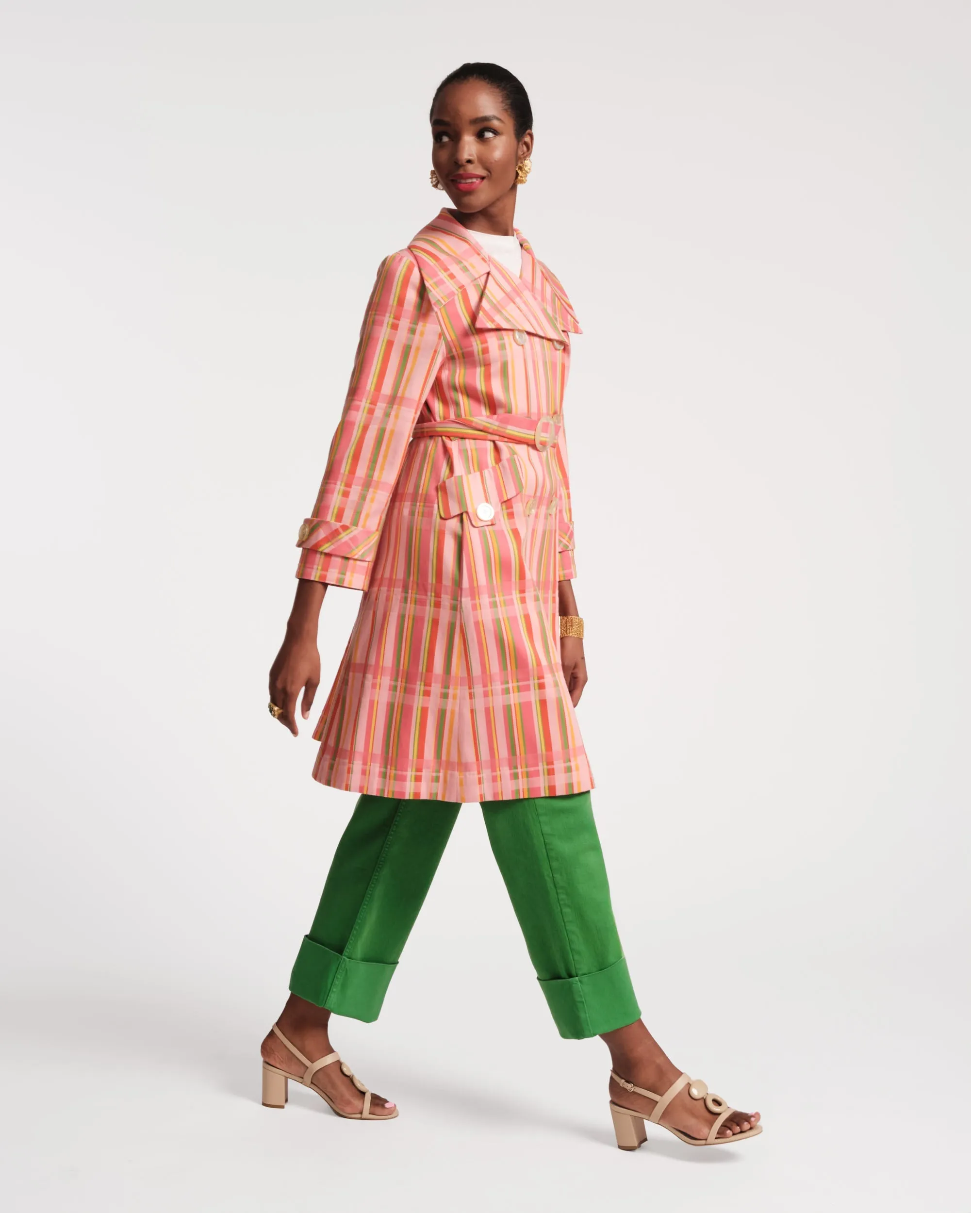 Jacqueline Coat Candy Ribbon Plaid
