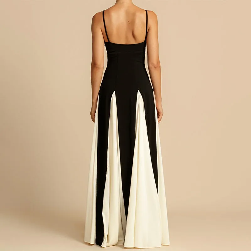 Jane Spaghetti Strap Frill Hem Maxi Dress