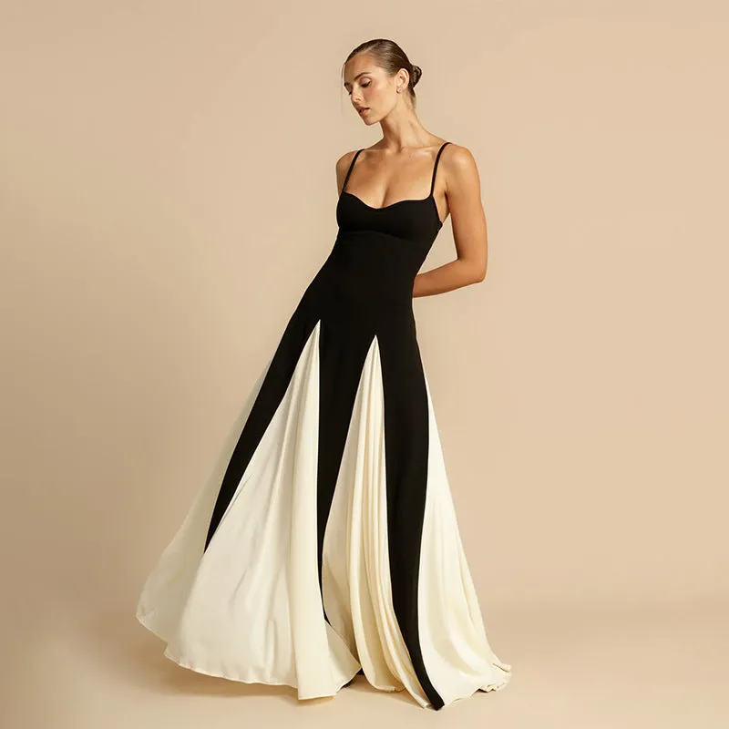 Jane Spaghetti Strap Frill Hem Maxi Dress