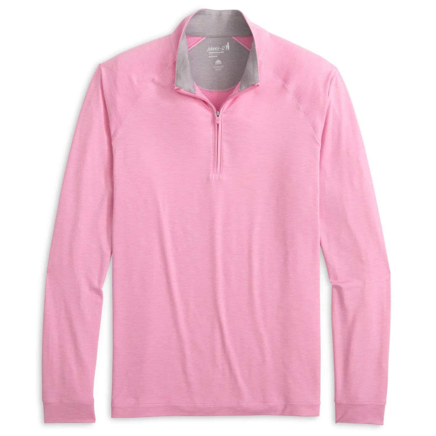 Johnnie-O Freeborne Performance 1/4 Zip Pullover Sweater - Porto Pink