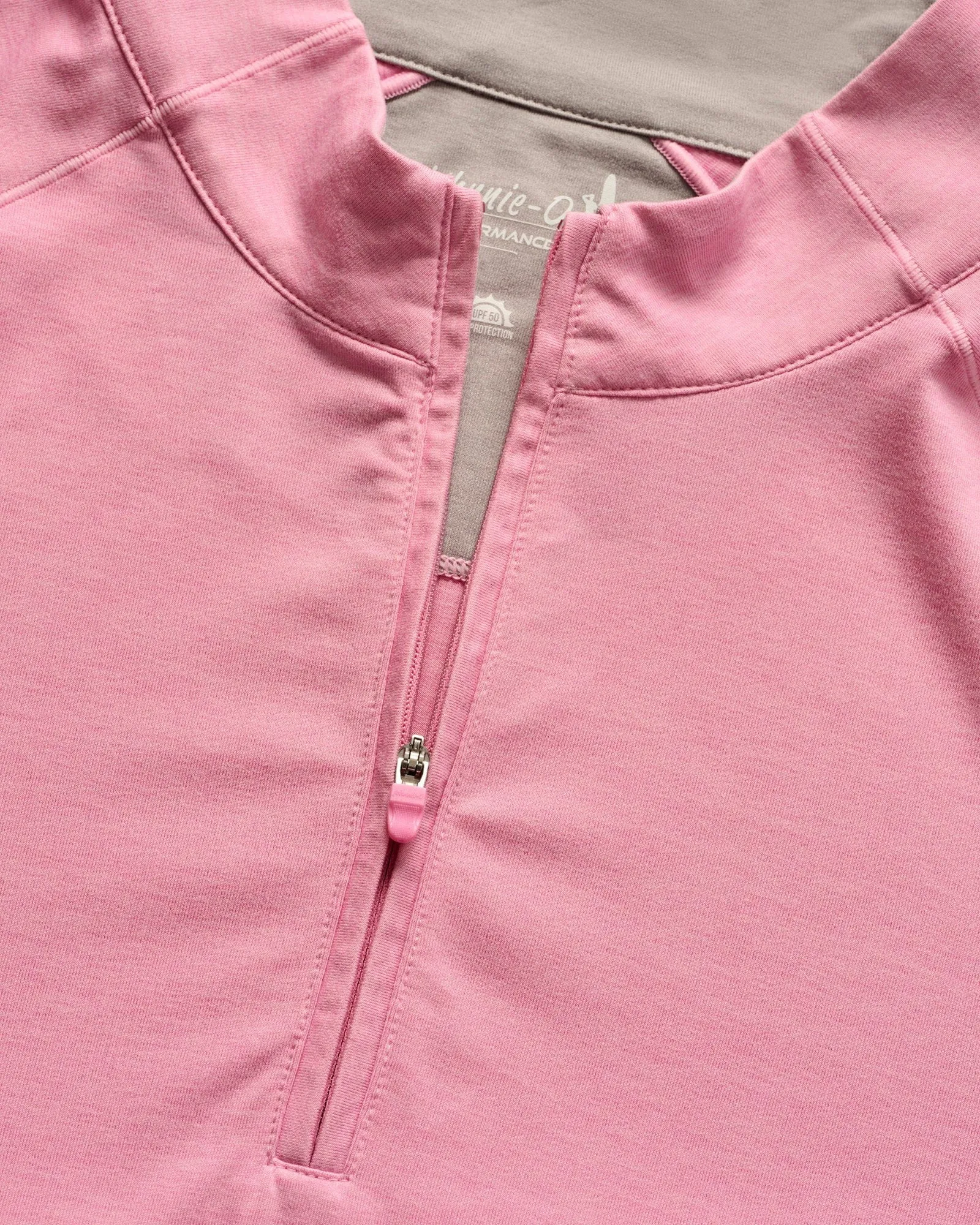 Johnnie-O Freeborne Performance 1/4 Zip Pullover Sweater - Porto Pink