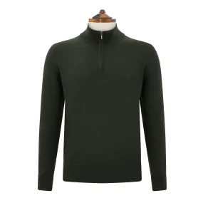 Kayden Forest Green Half Zip Long Sleeve Pullover