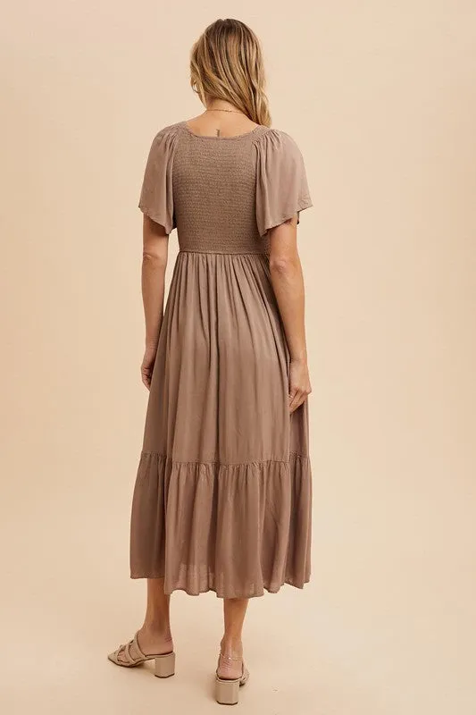 KENDALL MODAL SMOCKED DRESS