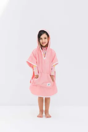 KIDS TOWEL PONCHO - Summer Pink