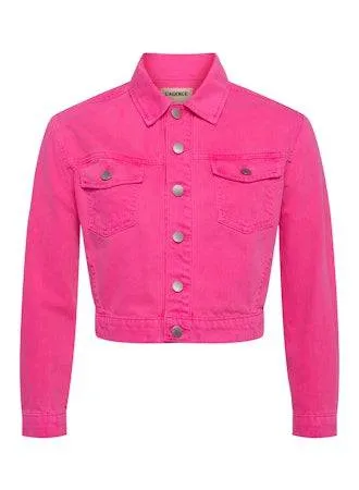 Koda Crop Jacket in Pink Glow