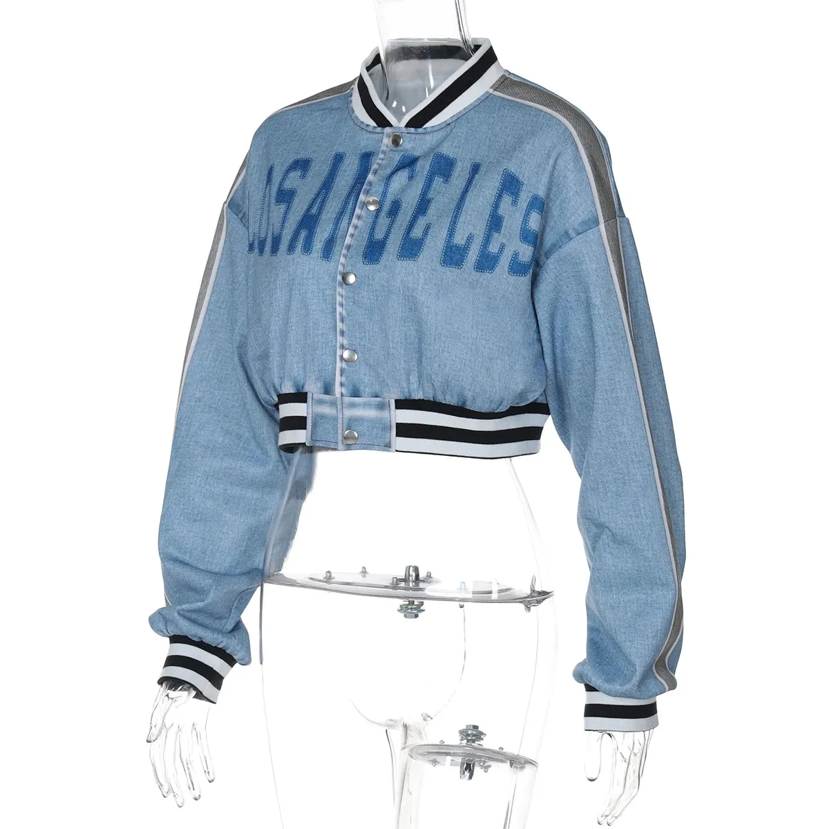 LA Girl Cropped Bomber Jacket