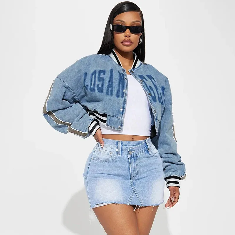 LA Girl Cropped Bomber Jacket