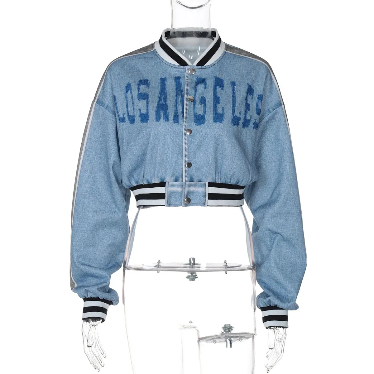 LA Girl Cropped Bomber Jacket