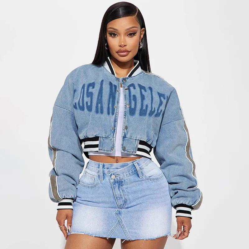 LA Girl Cropped Bomber Jacket