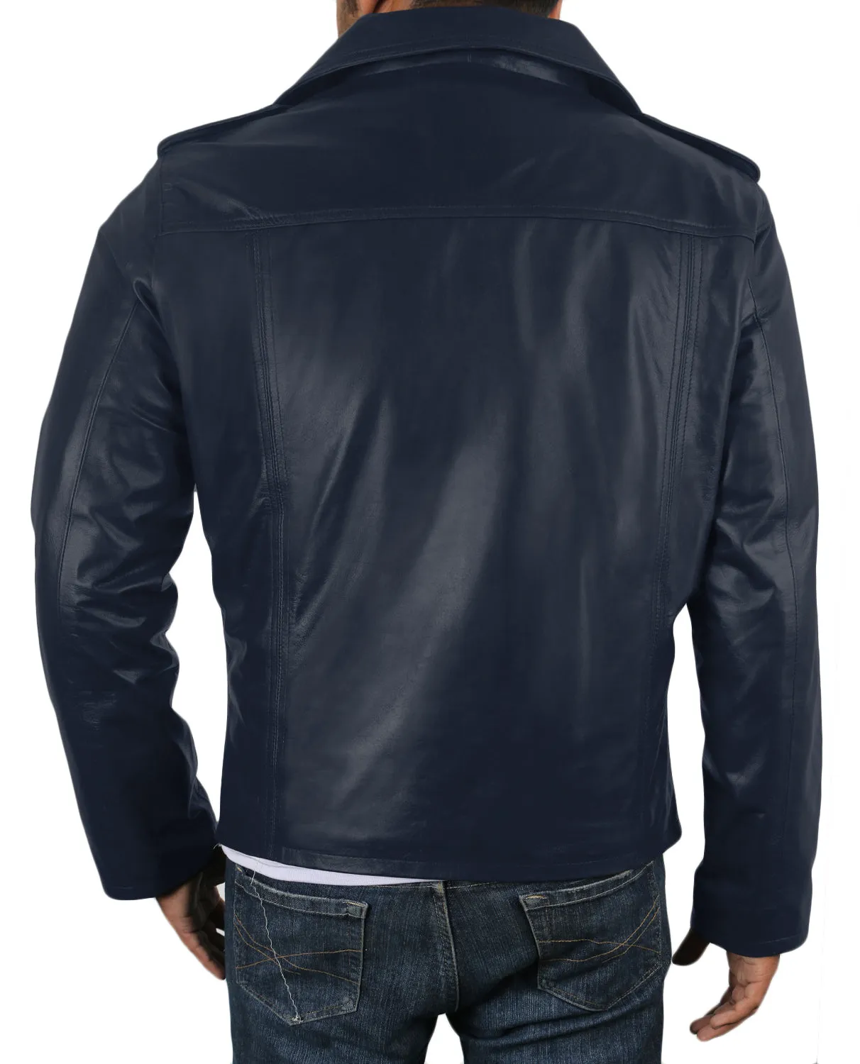 Leather Jackets Hub Mens Genuine Lambskin Leather Coat (Black, Regal Jacket) - 1501108