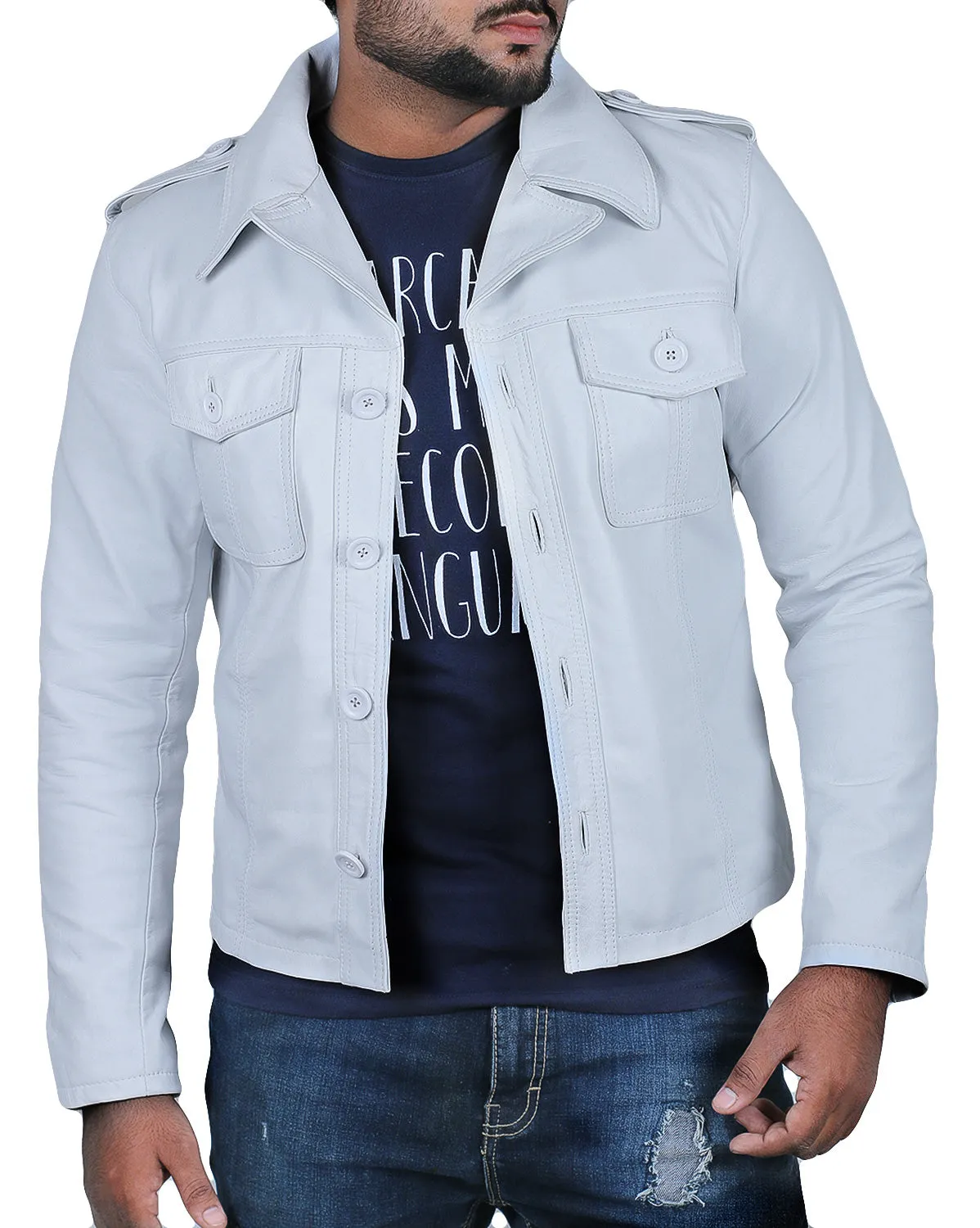 Leather Jackets Hub Mens Genuine Lambskin Leather Coat (Black, Regal Jacket) - 1501108