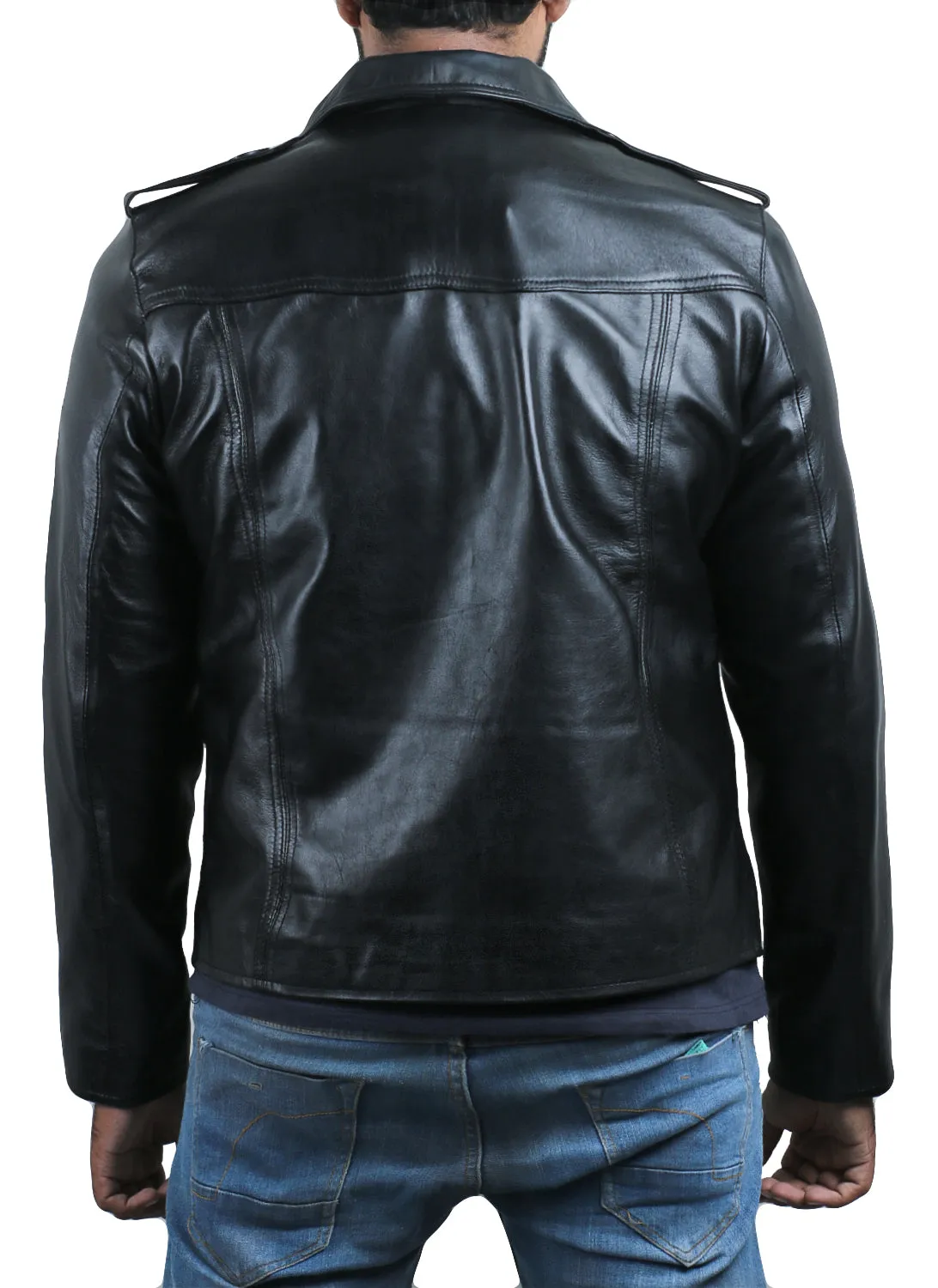 Leather Jackets Hub Mens Genuine Lambskin Leather Coat (Black, Regal Jacket) - 1501108