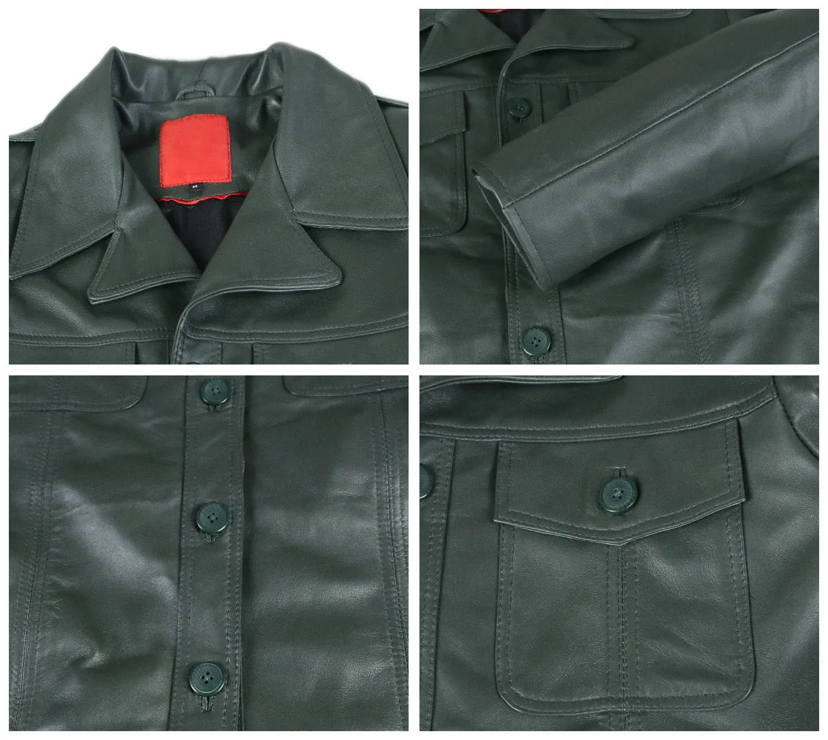 Leather Jackets Hub Mens Genuine Lambskin Leather Coat (Black, Regal Jacket) - 1501108