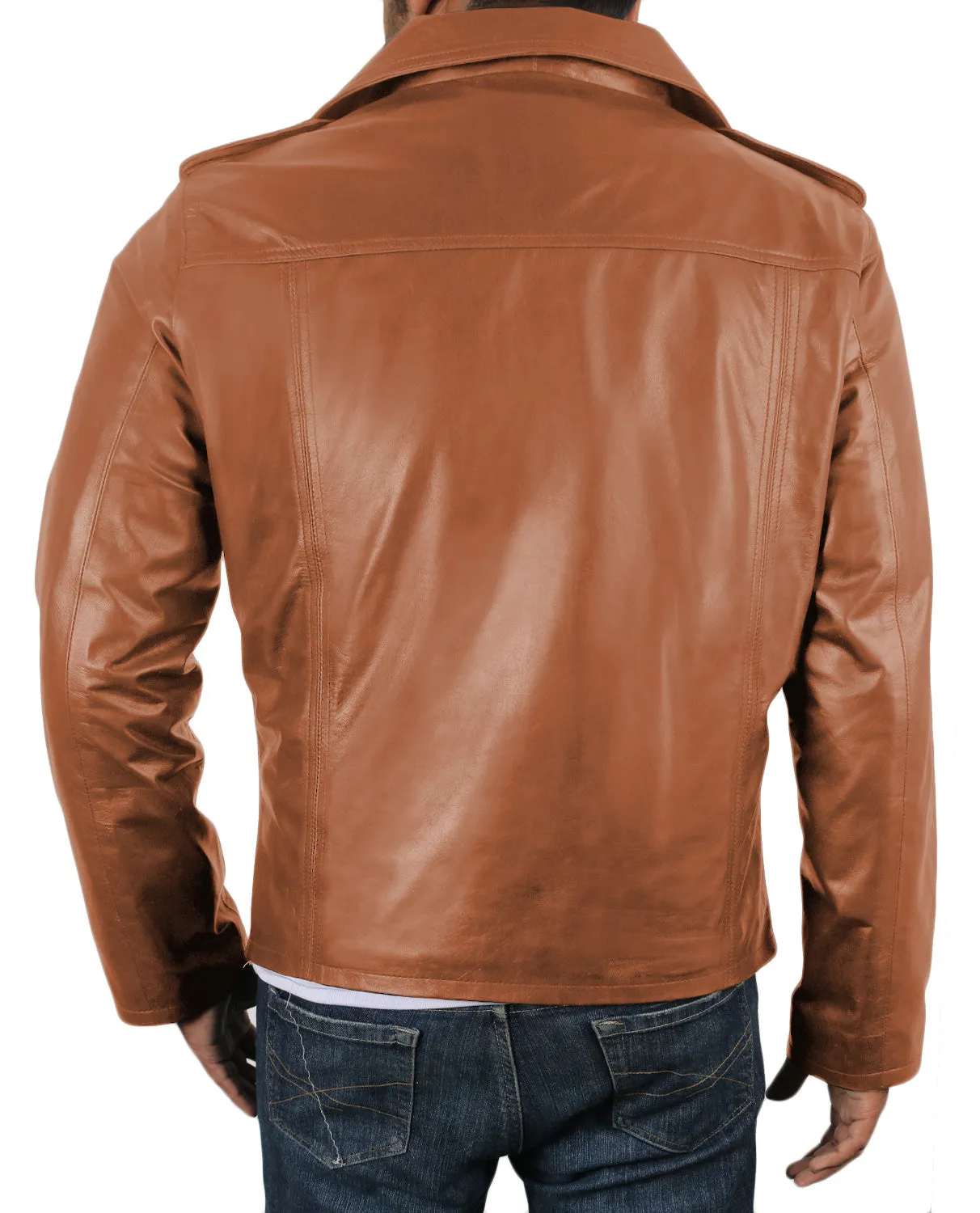 Leather Jackets Hub Mens Genuine Lambskin Leather Coat (Black, Regal Jacket) - 1501108