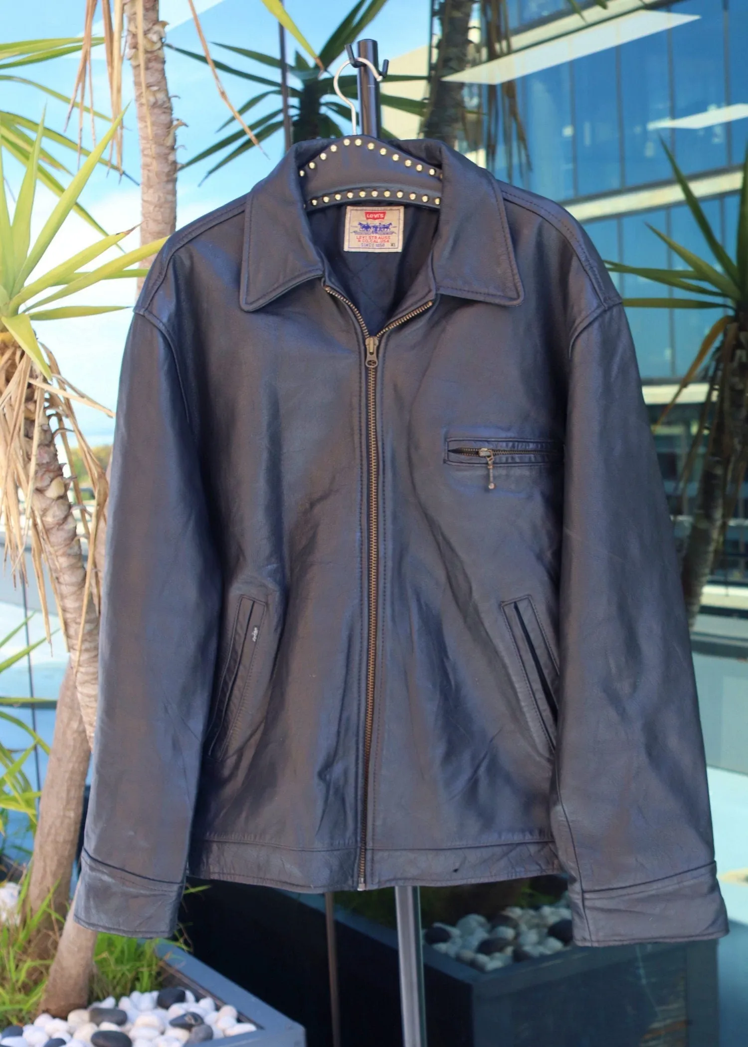 Levi's Leather Jacket/Size XL